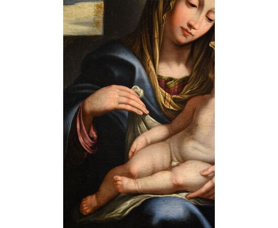 Madonna con il bambino dormiente, Giovan Battista Salvi detto "il Sassoferrato" (1609 - 1685) Cerchia/bottega