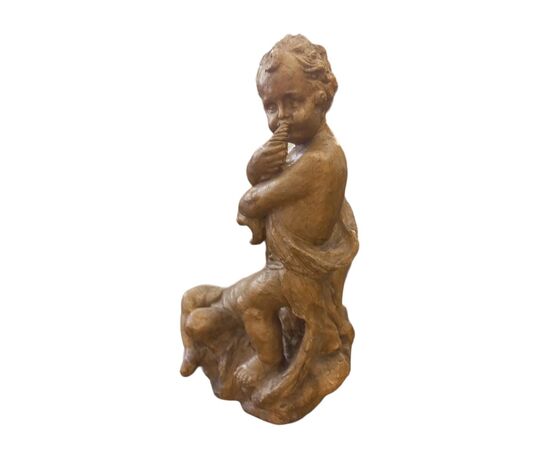 Putti con cigno, terracotta del XVIII secolo