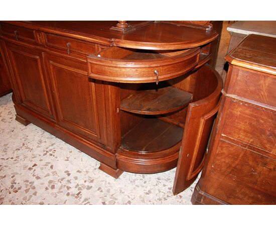 Grande credenza stile Luigi Filippo in legno di Rovere del 1800