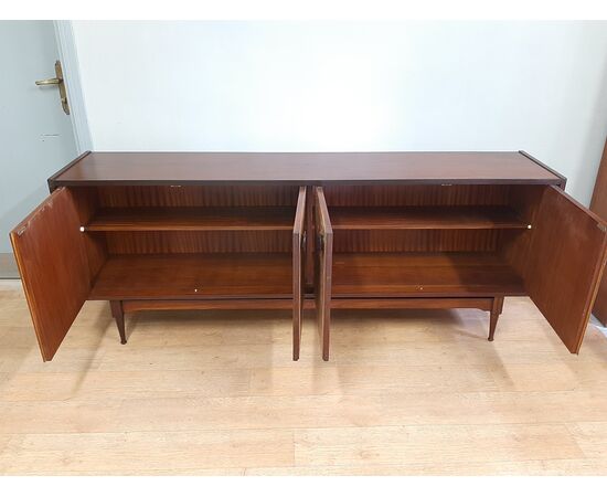 BELLISSIMA CREDENZA SIDEBOARD ANNI '60 STILE NORDICO CON SPORTELLI SIMIL PIETRA