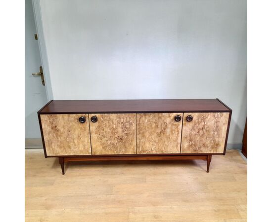 BELLISSIMA CREDENZA SIDEBOARD ANNI '60 STILE NORDICO CON SPORTELLI SIMIL PIETRA