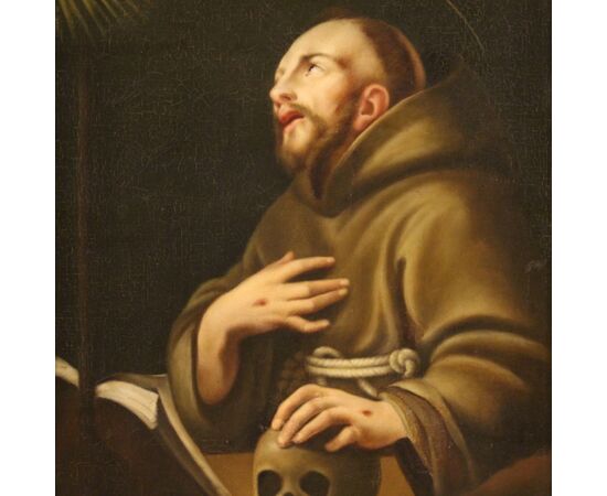 French painting of Saint Francis of Assisi from the 18th century