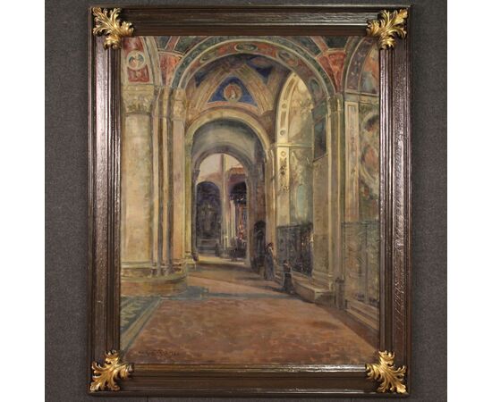 Italian painting signed and dated 1924