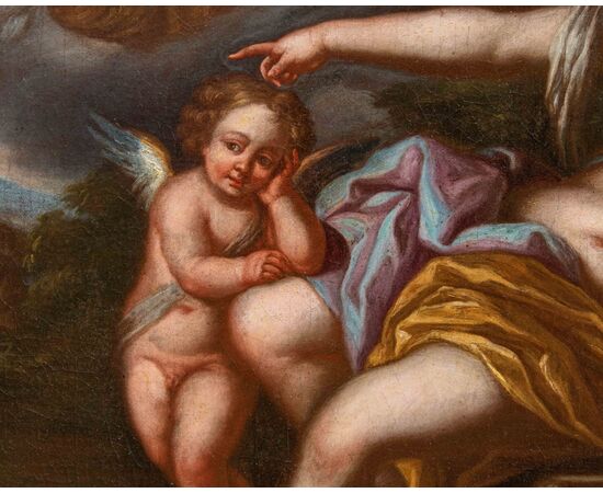 Ambito di Bon Boullogne (1649 -1717), Venere e Cupido con corteo bacchico 