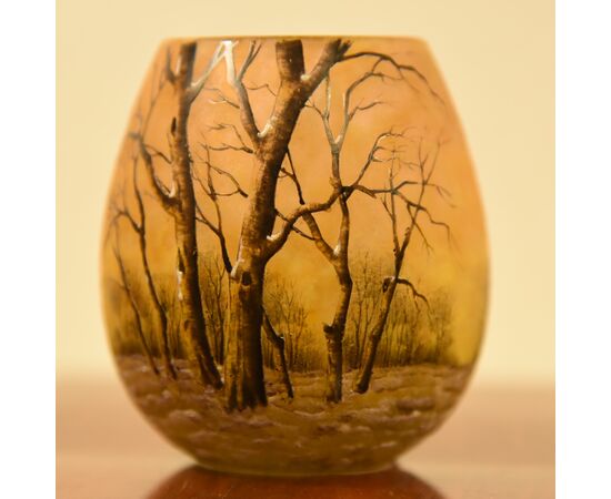 Daum piccolo vaso Paysage d'Hiver