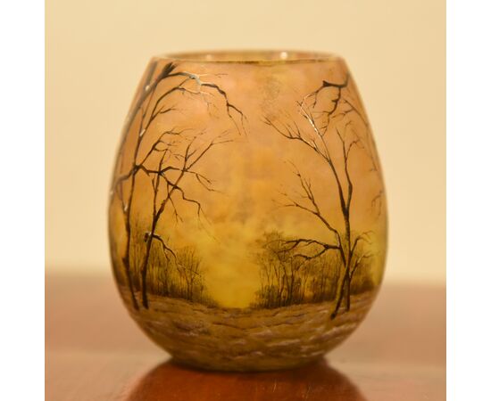 Daum piccolo vaso Paysage d'Hiver