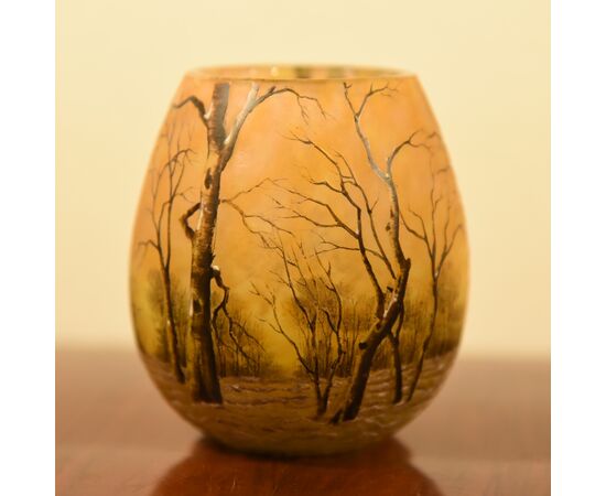 Daum piccolo vaso Paysage d'Hiver