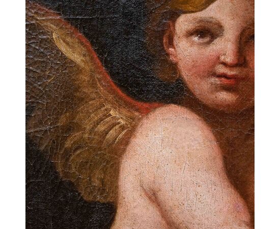 XVII secolo, Scuola emiliana, Putto con rosa