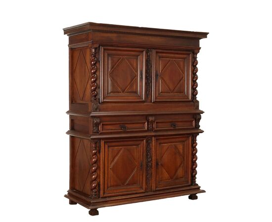 Credenza a Doppio Corpo Provenza Fine XVIII - Inizio XIX Secolo