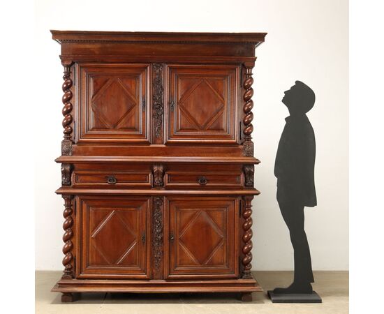 Credenza a Doppio Corpo Provenza Fine XVIII - Inizio XIX Secolo