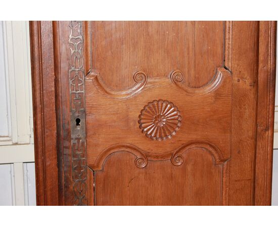 Piccolo Stipo Francese ad 1 Porta in Legno di Noce Provenzale