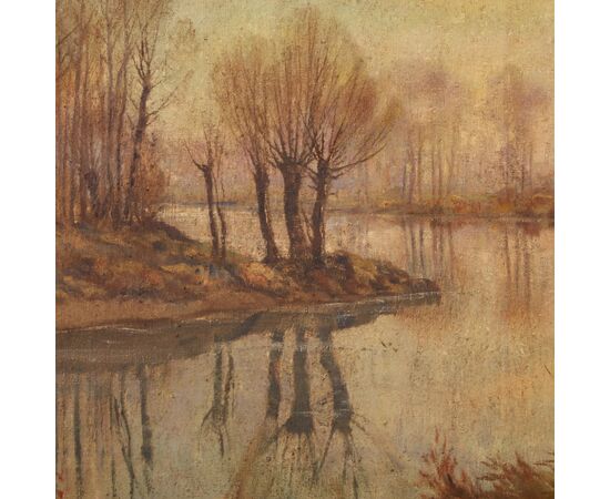 Great landscape painting signed A. Corradi from the 20th century