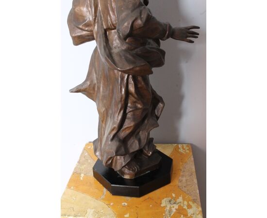 Antica grande scultura in bronzo raffigurante Santa Barbara epoca XIX ALTEZZA CM 66 