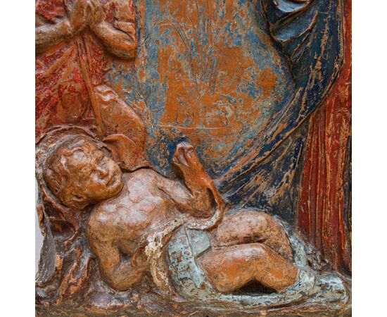 XVII secolo, Toscana, Madonna in adorazione del Bambino con San Giovannino