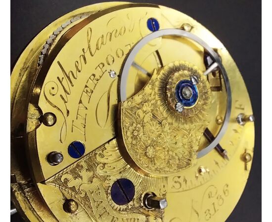 Raro orologio da tasca savonette "Litherland & Co" scappamento a cremagliera Rack Lever 1811 