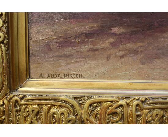 Auguste-Alexandre Hirsch (Lione, 1833 - Parigi, 1911), Scena in città araba