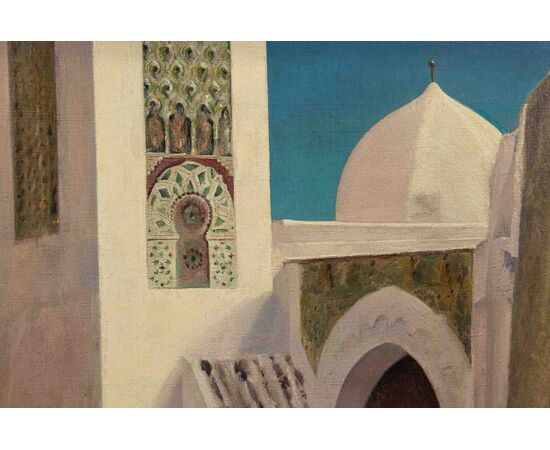 Auguste-Alexandre Hirsch (Lione, 1833 - Parigi, 1911), Scena in città araba