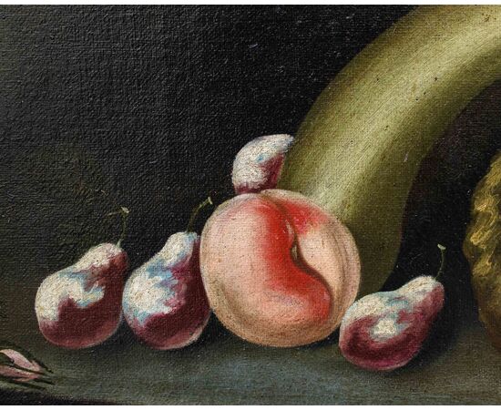 Felice Rubbiani (Modena, 1677 - San Pancrazio di Freto, 1752), attr., Natura morta con pappagallo, frutta e fiori