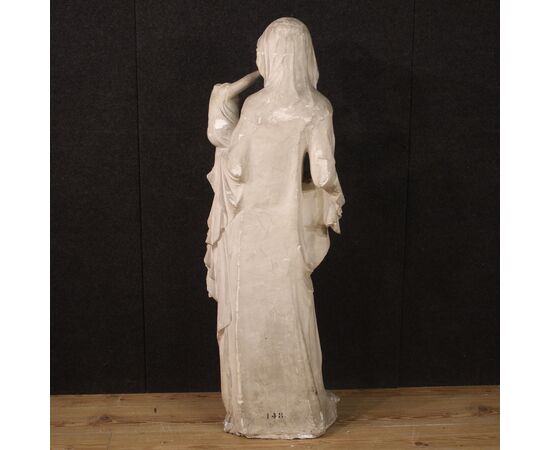 Plaster sculpture Madonna with Child from the 20th century