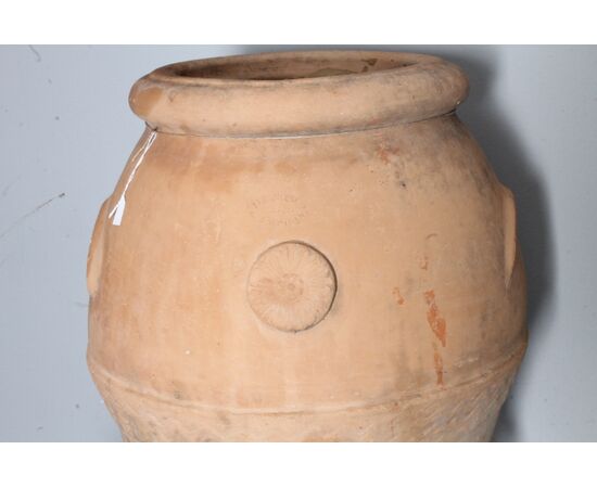 Antico vaso Orcio Montepulciano Siena fine XIX sec in terracotta . Altezza cm 60 marchiato 