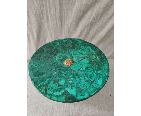 Elegante tripode in malachite da centro - H 27 cm