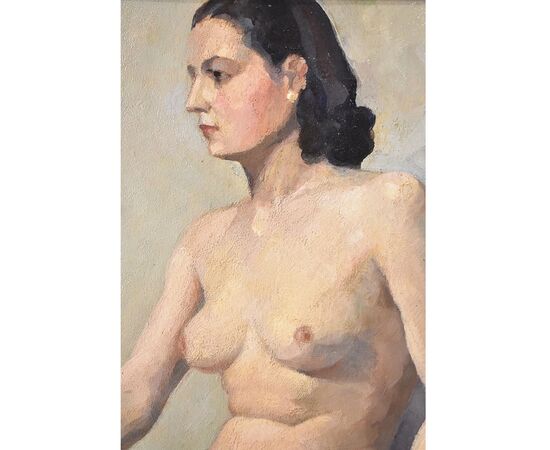 DIPINTI NUDITA' FEMMINILE, ART DECO, QUADRI DI NUDI DI DONNA, DUBOST MICHEL, DEL 1900. (QN569)