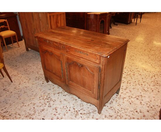 Credenza Provenzale 2 Porte Francese con cassetti in legno di ciliegio con intagli