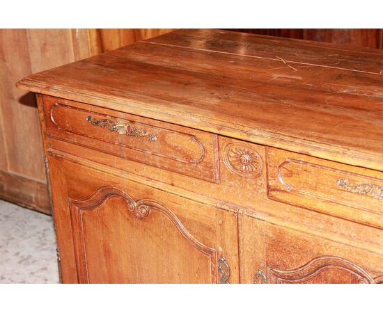 Credenza Provenzale 2 Porte Francese con cassetti in legno di ciliegio con intagli