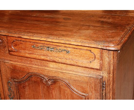 Credenza Provenzale 2 Porte Francese con cassetti in legno di ciliegio con intagli