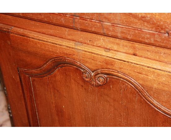 Credenza Provenzale 2 Porte Francese con cassetti in legno di ciliegio con intagli