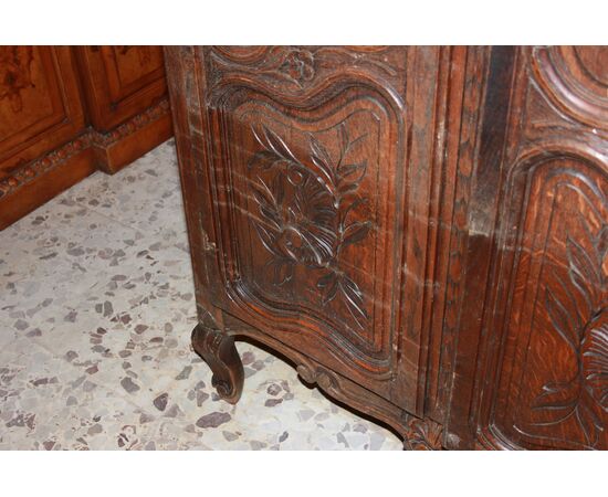 Piccolo Armadio Stipo francese del 1800 in legno di Rovere stile Provenzale