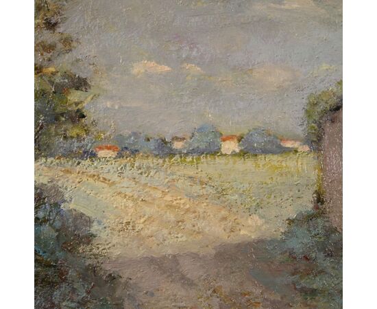 Italian landscape painting signed Verderone