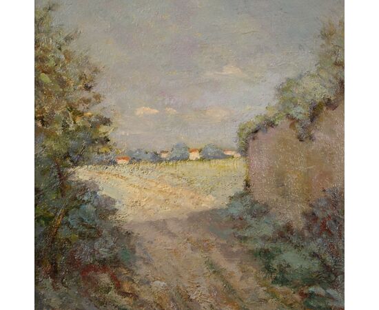 Italian landscape painting signed Verderone