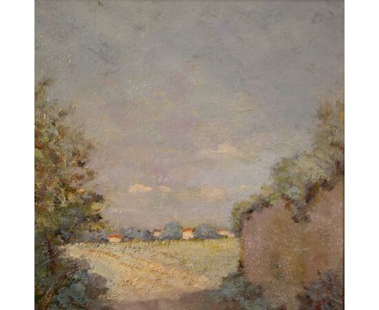 Italian landscape painting signed Verderone