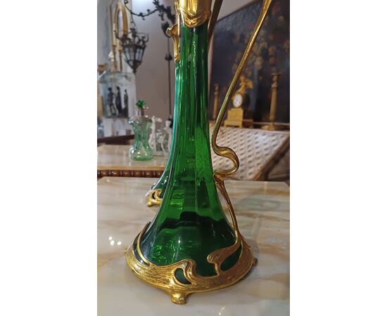 COPPIA DI BOTTIGLIE ART NOUVEAU FINE XIX-INIZIO XX SECOLO