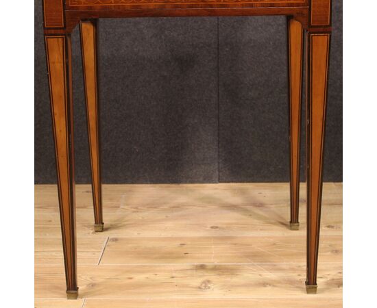 Italian Louis XVI style inlaid wood side table