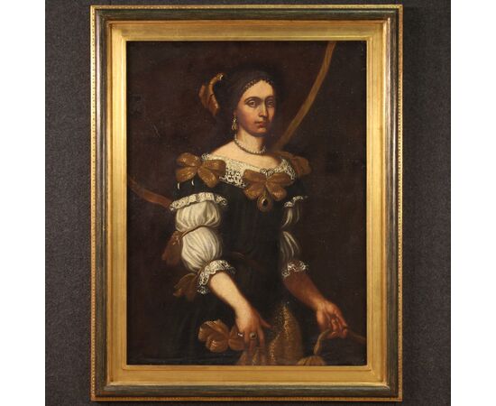 Italian painting portrait of a lady from the 18th century