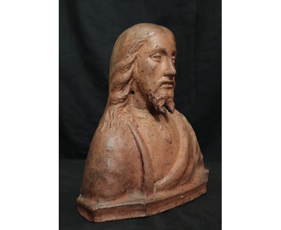 Busto di Cristo in terracotta, Toscana, '500