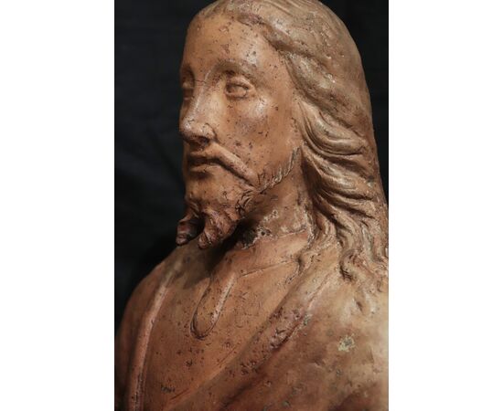 Busto di Cristo in terracotta, Toscana, '500