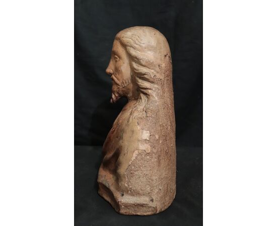 Busto di Cristo in terracotta, Toscana, '500