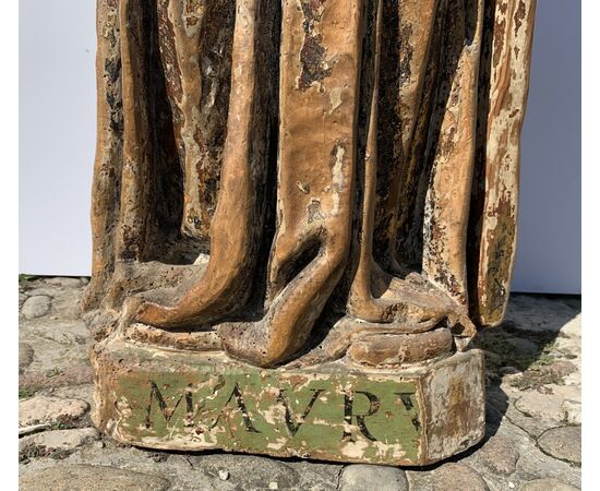 Scultura in legno intagliato - San Mauro. Italia, XVI secolo.