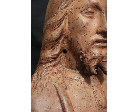 Busto di Cristo in terracotta, Toscana, '500