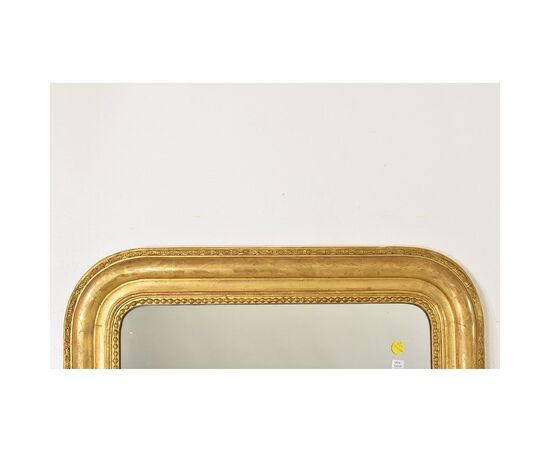 SPECCHIERA ANTICA DORATA, FOGLIA DI ORO ZECCHINO, SPECCHIO ANTICO LUIGI FILIPPO, XIX SECOLO. (SP174)