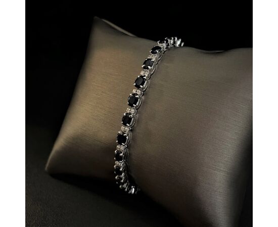 Bracciale  con  Zaffiri   10 ct.  Diamanti  0.50  ct. 