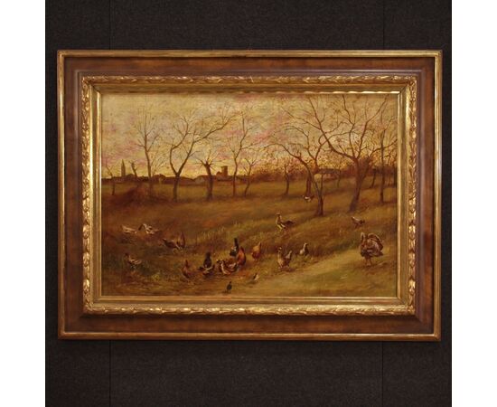 Bucolic landscape Italian painting