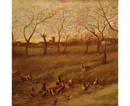 Bucolic landscape Italian painting