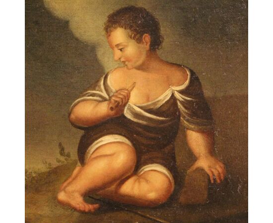 Antique Italian painting from the 18th century