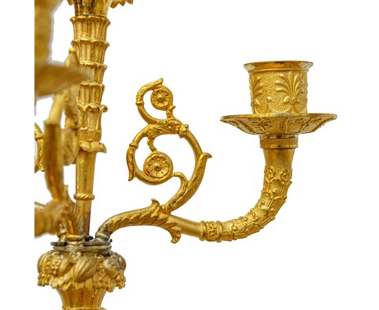 Francia, epoca Impero, Coppia di candelabri a quattro luci