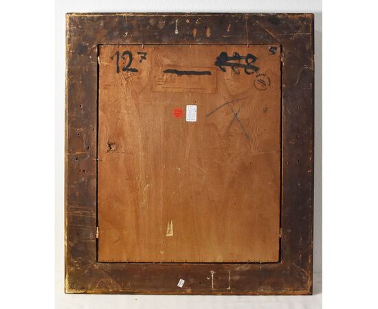 QUADRI ANTICHI, RITRATTI DI DONNA CHE CUCE DAVANTI LA FINESTRA, METÀ DEL NOVECENTO. (QR576)