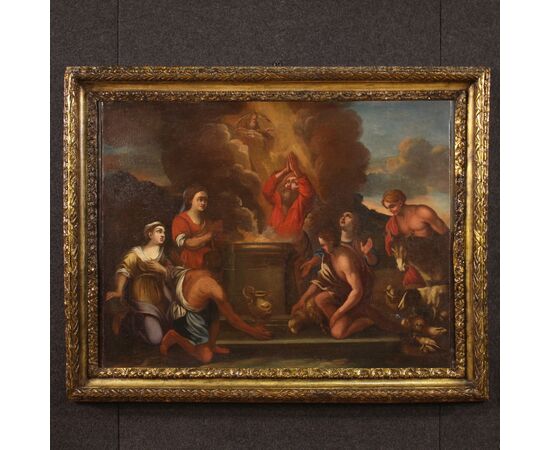 Antique religious painting from the first half of the 18th century